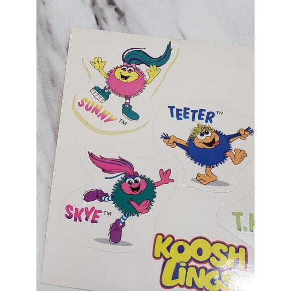STICKERS Koosh Lings STICKERS vintage 1996 retro nostalgic toy - Picture 2 of 4